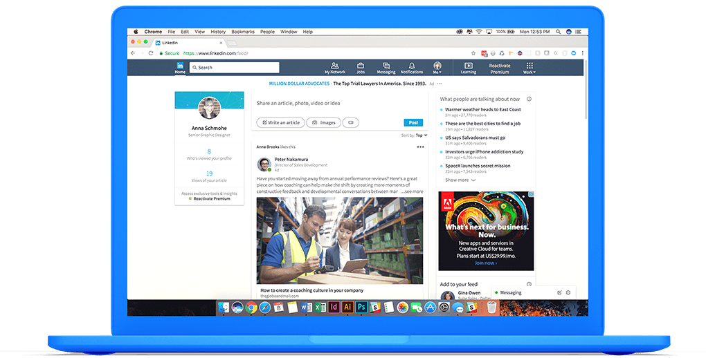 screenshot of author's LinkedIn profile
