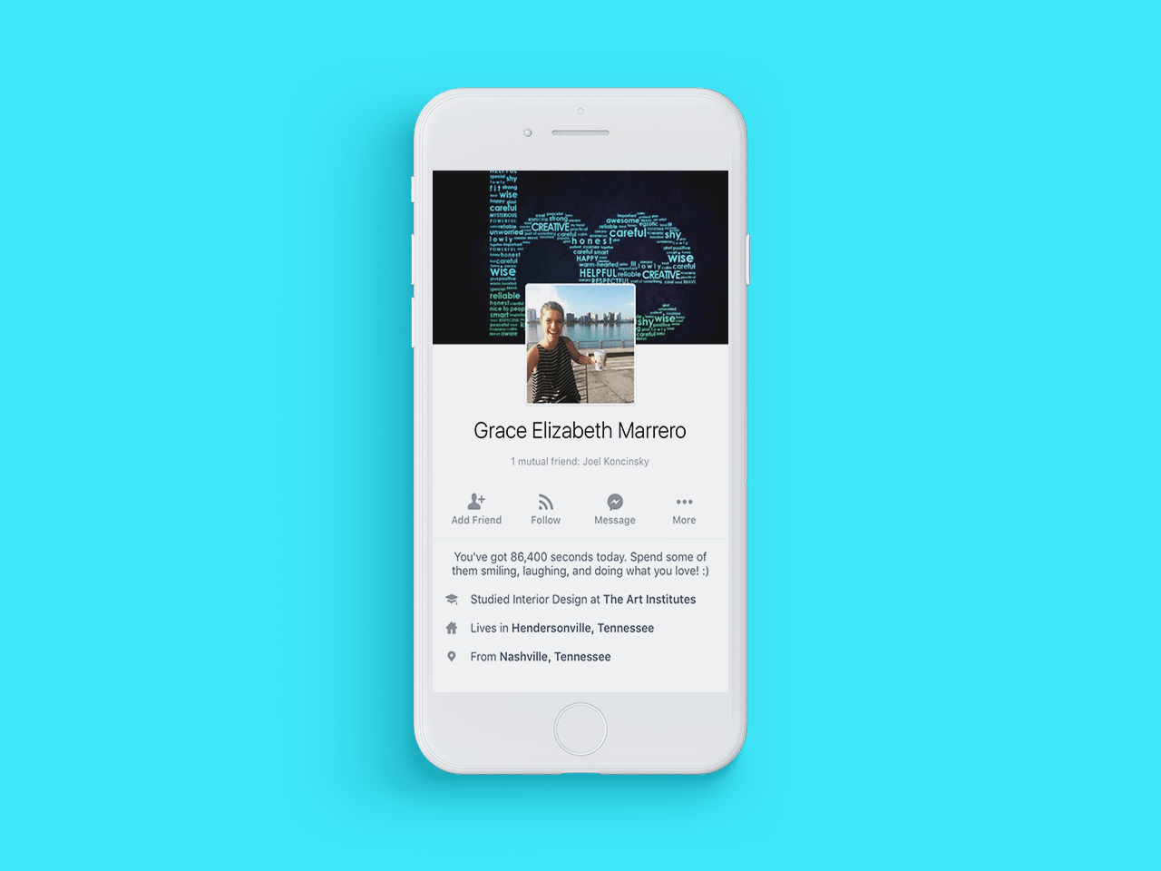 Facebook about example for Grace