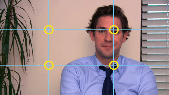 rule of thirds example with John Krasinski playing Jim Halpert from The Office
