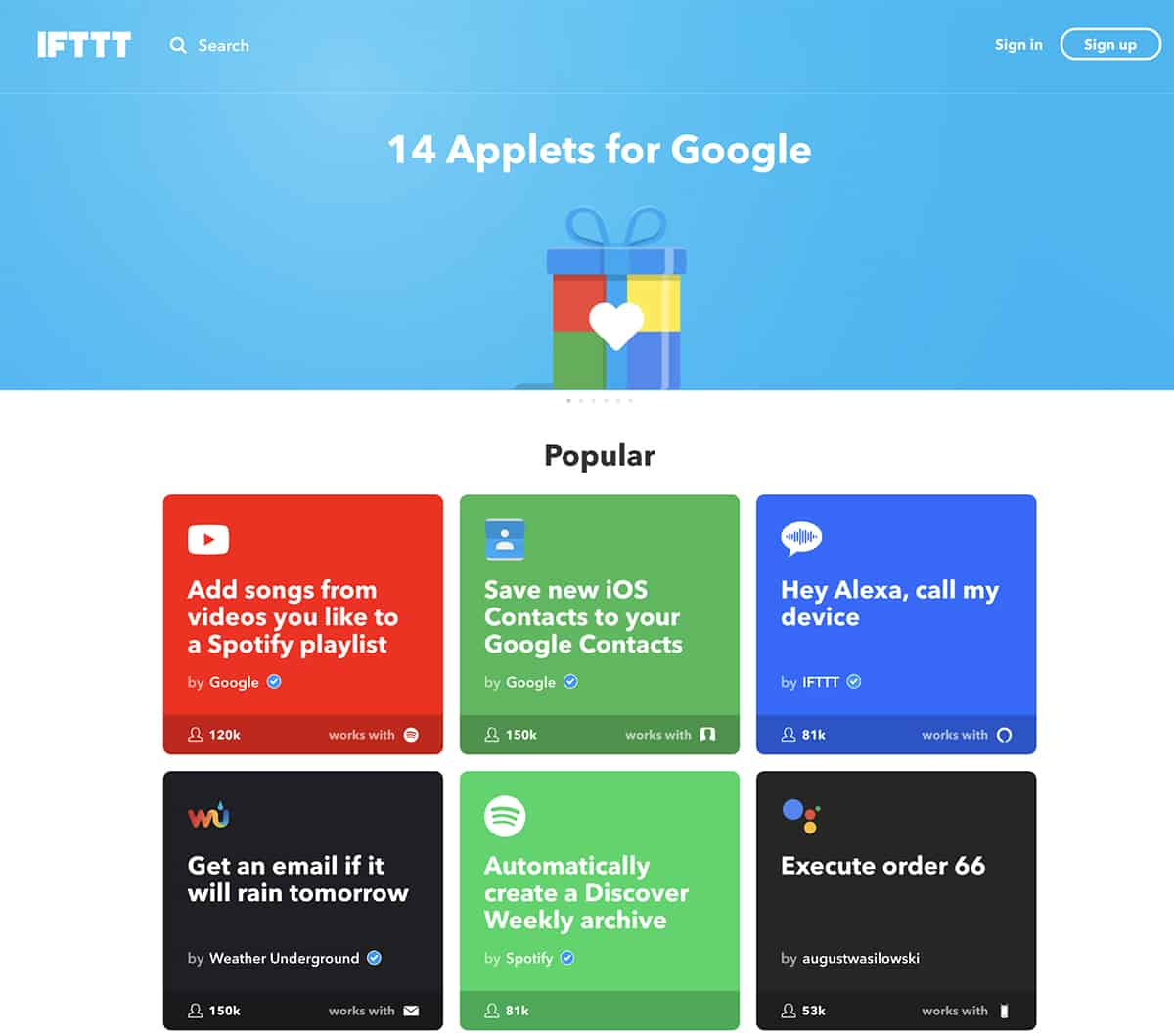 If This Then That website